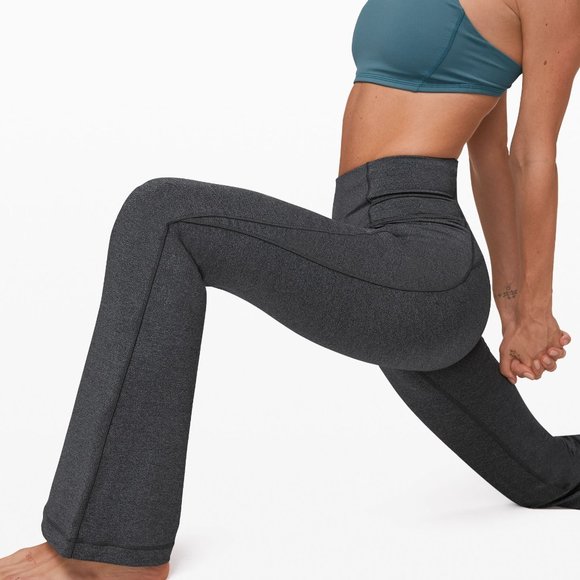 lululemon athletica Pants - Lululemon Groove Pants Heathered Gray
